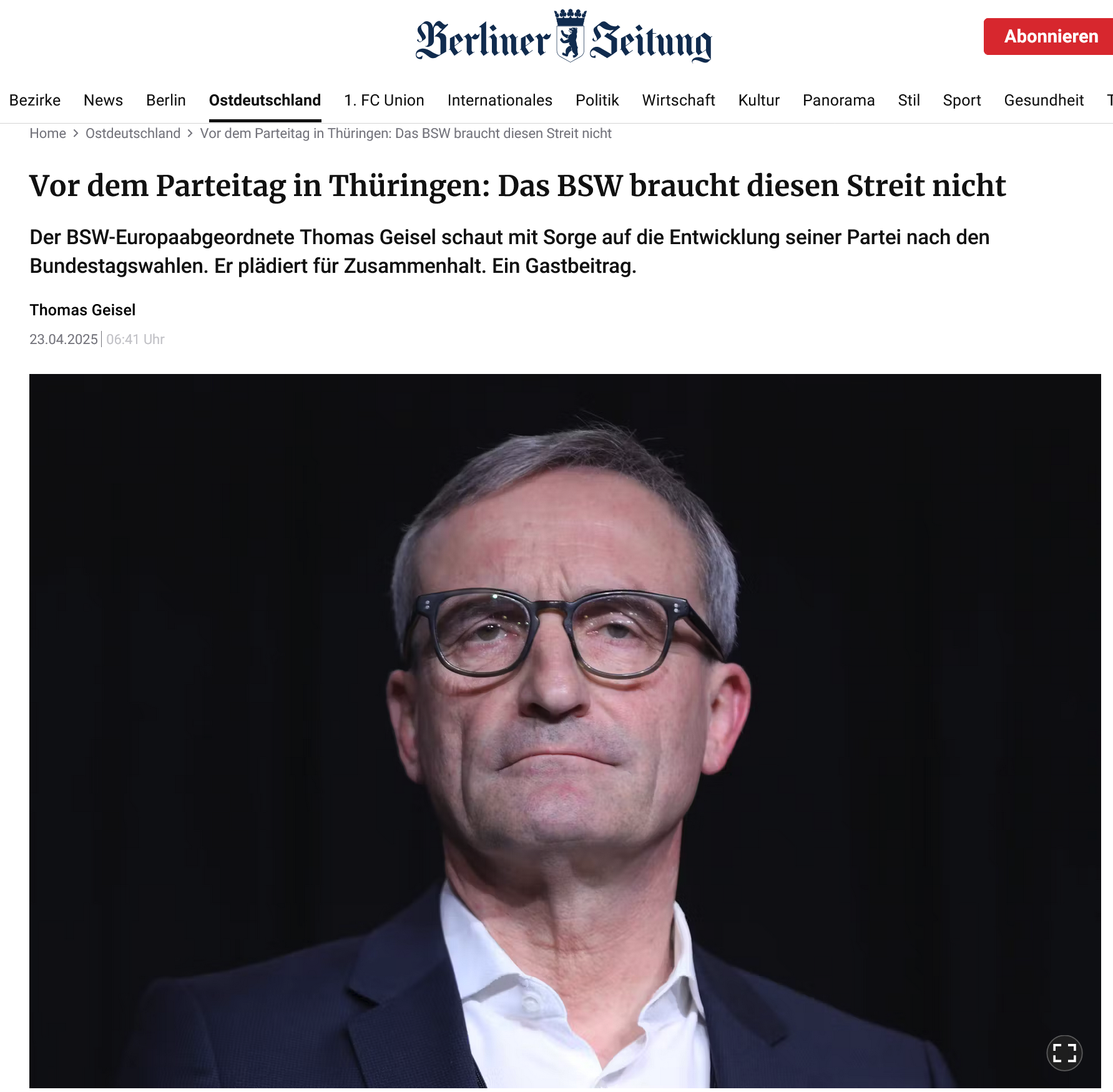 Vor dem Parteitag in Thüringen: Das BSW braucht diesen Streit nicht